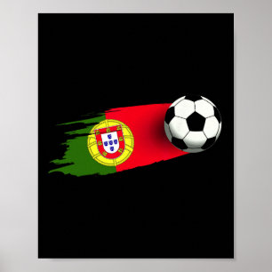 Affiche Maillot drapeau Portugal Équipe de football portug