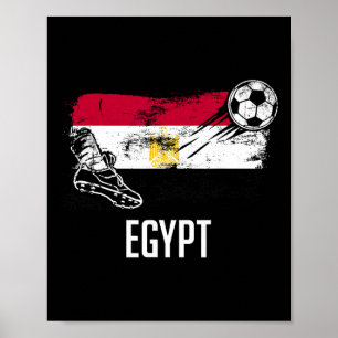 Affiche Maillot du drapeau de l'Égypte Équipe de football