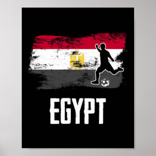 Affiche Maillot du drapeau de l'Égypte Équipe de football