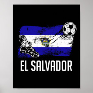 Affiche Maillot du drapeau El Salvador Équipe de football