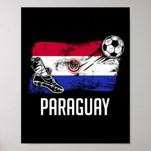 Affiche Maillot du drapeau paraguayen Équipe de football p