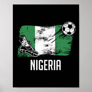 Affiche Maillot du Nigeria Drapeau du Nigeria Équipe de fo
