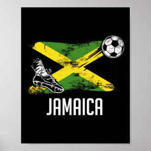 Affiche Maillot Jamaïque Drapeau Jamaïque Équipe Jamaïque