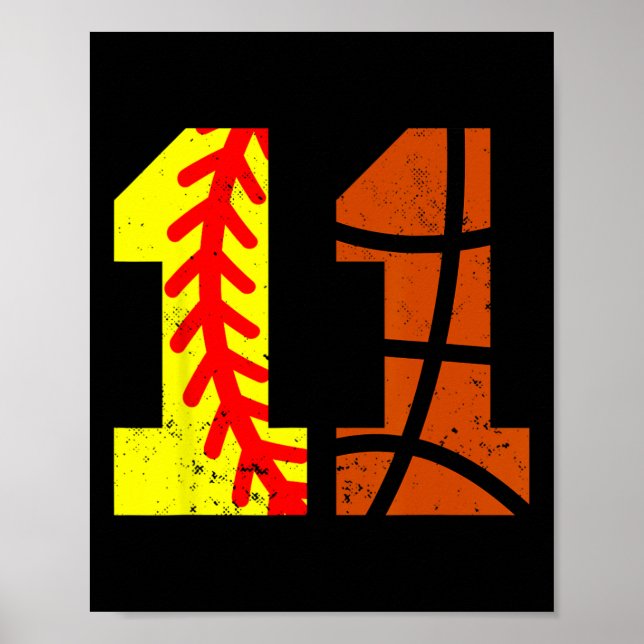 Affiche Maillot numéro 11 Softll Sketll Drôle de 11e anniv (Devant)
