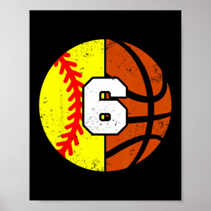 Affiche Maillot Softll Sketll Numéro 6 Drôle de 6e Anniver