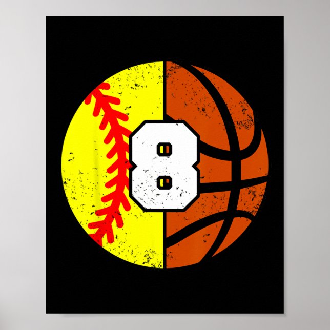Affiche Maillot Softll Sketll numéro 8 Drôle 8e anniversai (Devant)