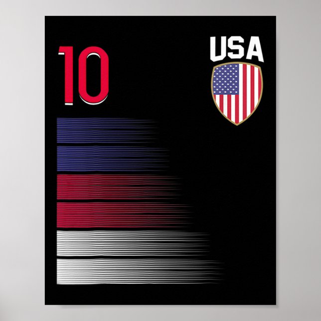 Affiche Maillot Usa Soccer Ll Flag  (Devant)
