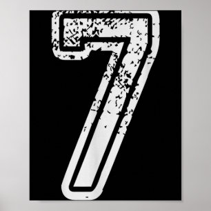 Affiche Maillots d'équipe uniformes numéro 7 sept sports s