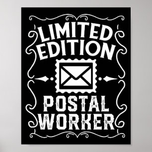 Affiche Mailman Mail Lady Limited Edition Postal Worker