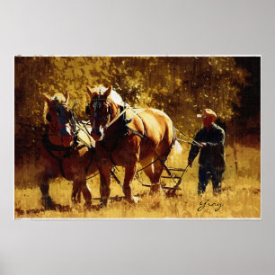 Affiche Main à la charrue