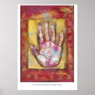 Affiche Main chinoise d'énergie