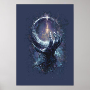 Affiche Main Cosmique Fantastique Sombre