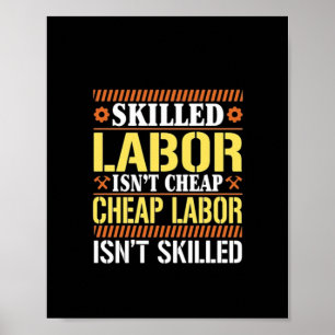 Affiche Main-d’oeuvre qualifiée pour la Fête du travail - 