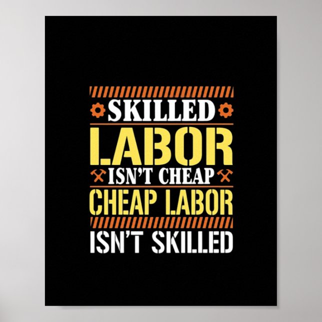 Affiche Main-d’oeuvre qualifiée pour la Fête du travail -  (Devant)