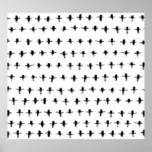 Affiche Main de croix noires dessinée géométrique