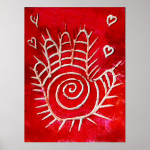 Affiche Main de Fatima - Guérir les mains avec amour