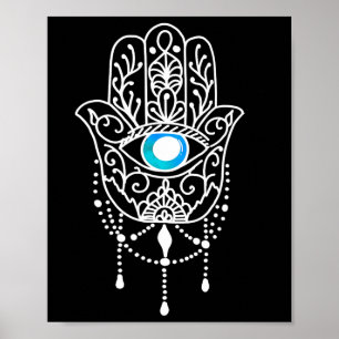 Affiche Main de Hamsa mauvais œil Namaste Yoga Méditation