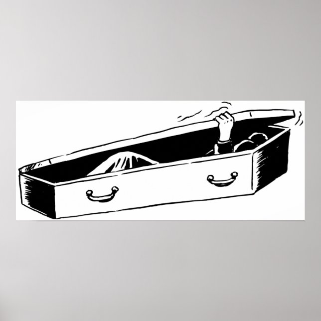 Affiche Main de l'horreur émergeant du cercueil (Devant)