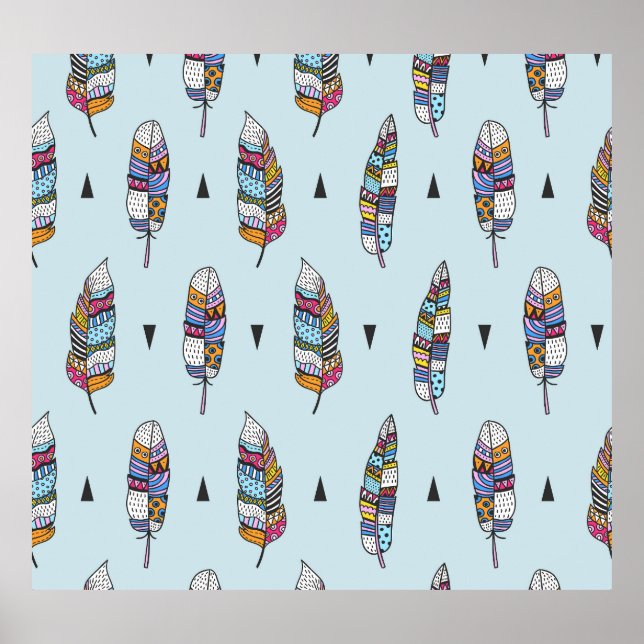 Affiche Main en plume style Boho tirée (Devant)