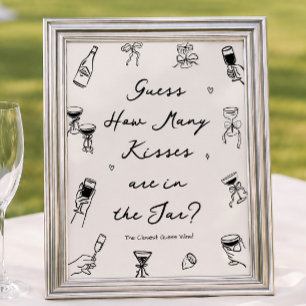 Affiche Main noire dessinée à la main Mariage : combien y