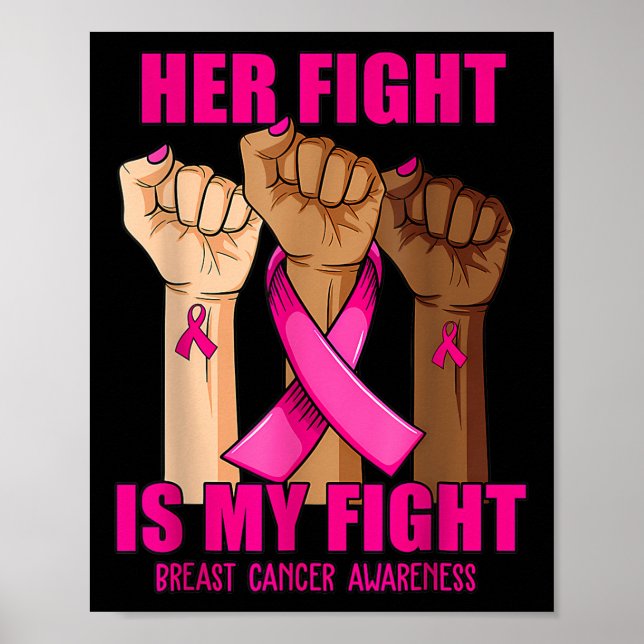 Affiche Main Son Combat Est Mon Combat Conscience Du Cance (Devant)