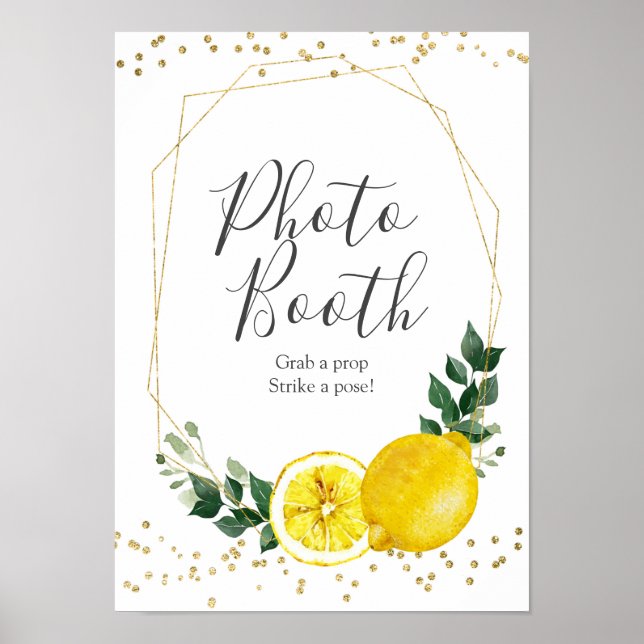 Affiche Main squeeze lemon Photo Booth Sign (Devant)