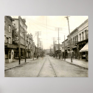 Affiche Main St. Nanticoke Pa. 1906