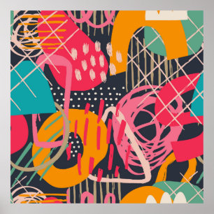 Affiche MainDessinéeGrunge Contemporain Art 2