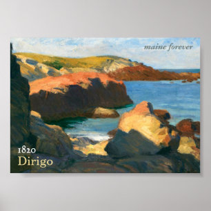 Affiche Maine Forever Bicentennial Stamp Art