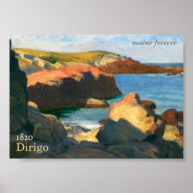 Affiche Maine Forever Bicentennial Stamp Art (Devant)