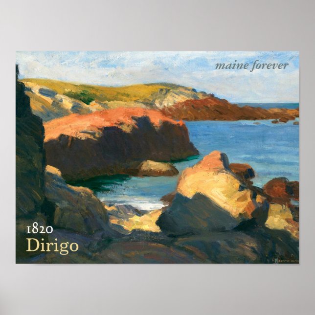 Affiche Maine Forever Bicentennial Stamp Art (Devant)