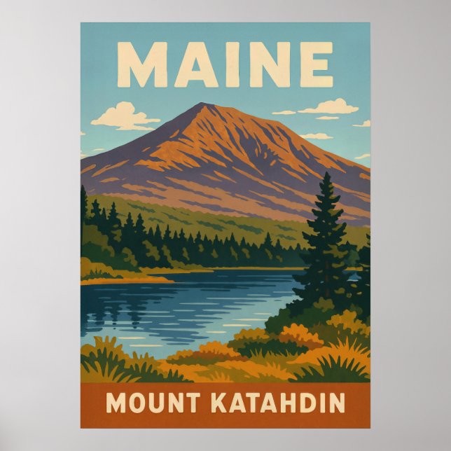 Affiche Maine Mount Katahdin V01 (Devant)