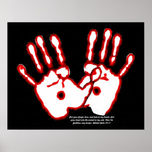 Affiche Mains Amoureuses - Jean 20:27