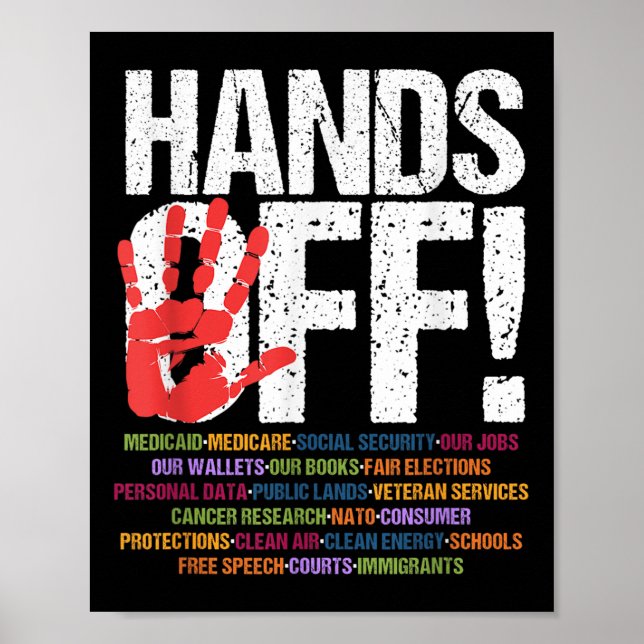 Affiche Mains De Protestation De La Sécurité Sociale Et De (Devant)