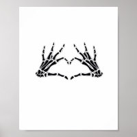 Mains De Squelette En Forme De Coeur - Art Unique