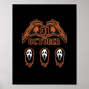 Affiche Mains De Squelette Pour Halloween Classique