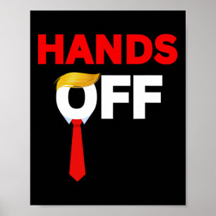 Affiche Mains loin de 2025 Tarifs antitrupes Protestation 