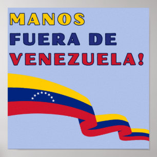 Affiche Mains Loin Du Venezuela