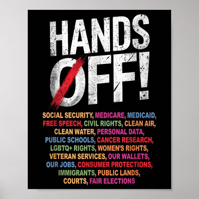 Affiche Mains off My Social Security 2025 (Devant)
