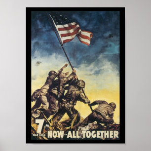 Affiche Maintenant tous ensemble guerre mondiale 2
