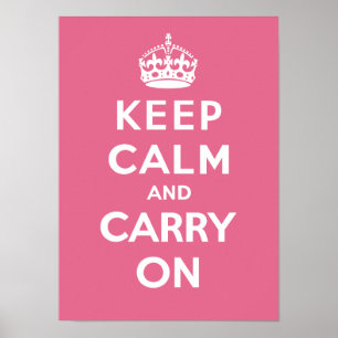 Affiche Maintenez calme et portez On_PINK
