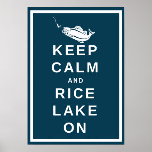 Affiche Maintenez le calme et le lac rice, SUR l'affiche