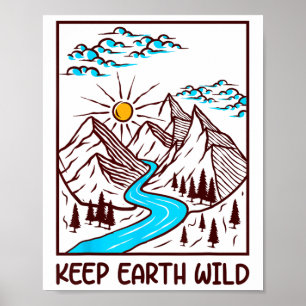 Affiche Maintenir le réchauffement climatique sauvage pour