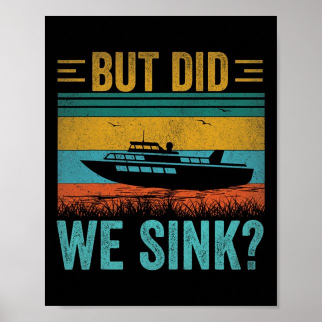 Affiche Mais avons-nous coulé le ponton drôle capitaine ba (Devant)