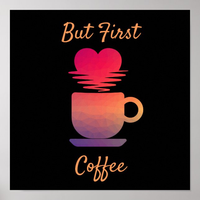 Affiche Mais le premier café | Les amateurs de café du lev (Devant)