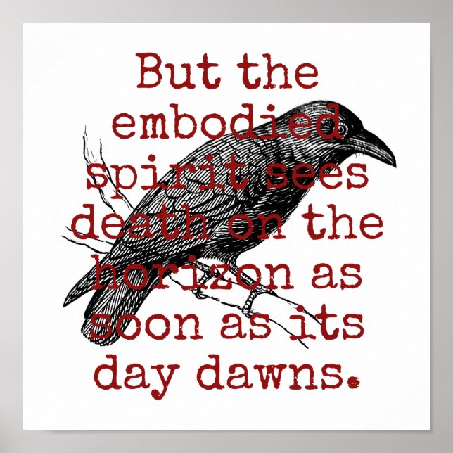 Affiche Mais L'Esprit Incarné Voit La Mort - Citation De L (Devant)