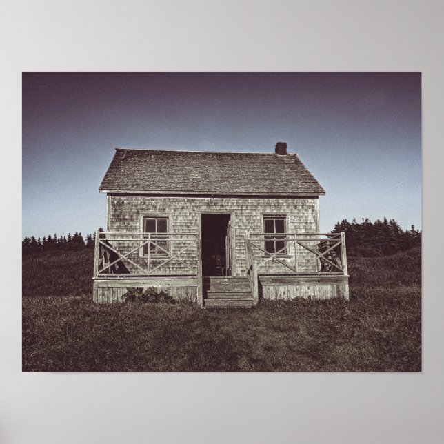 Affiche Maison abandonnée sur l'île Bonaventure, Québec Ca (Devant)
