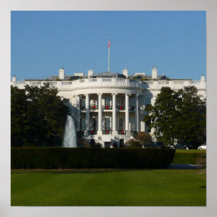 Affiche Maison Blanche de Noël pour les vacances Washingto
