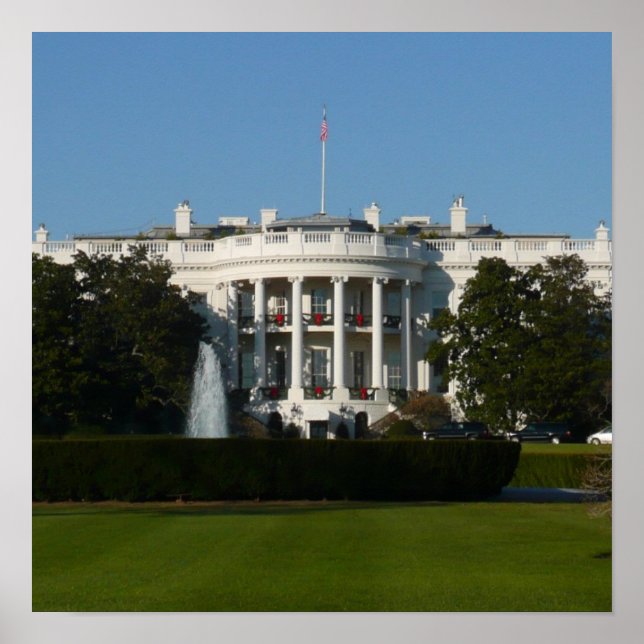 Affiche Maison Blanche de Noël pour les vacances Washingto (Devant)