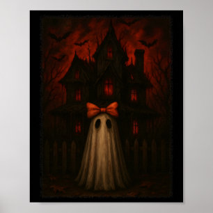 Affiche Maison Bow Chemise Fantôme Fantôme Rouge Nuit Éffr
